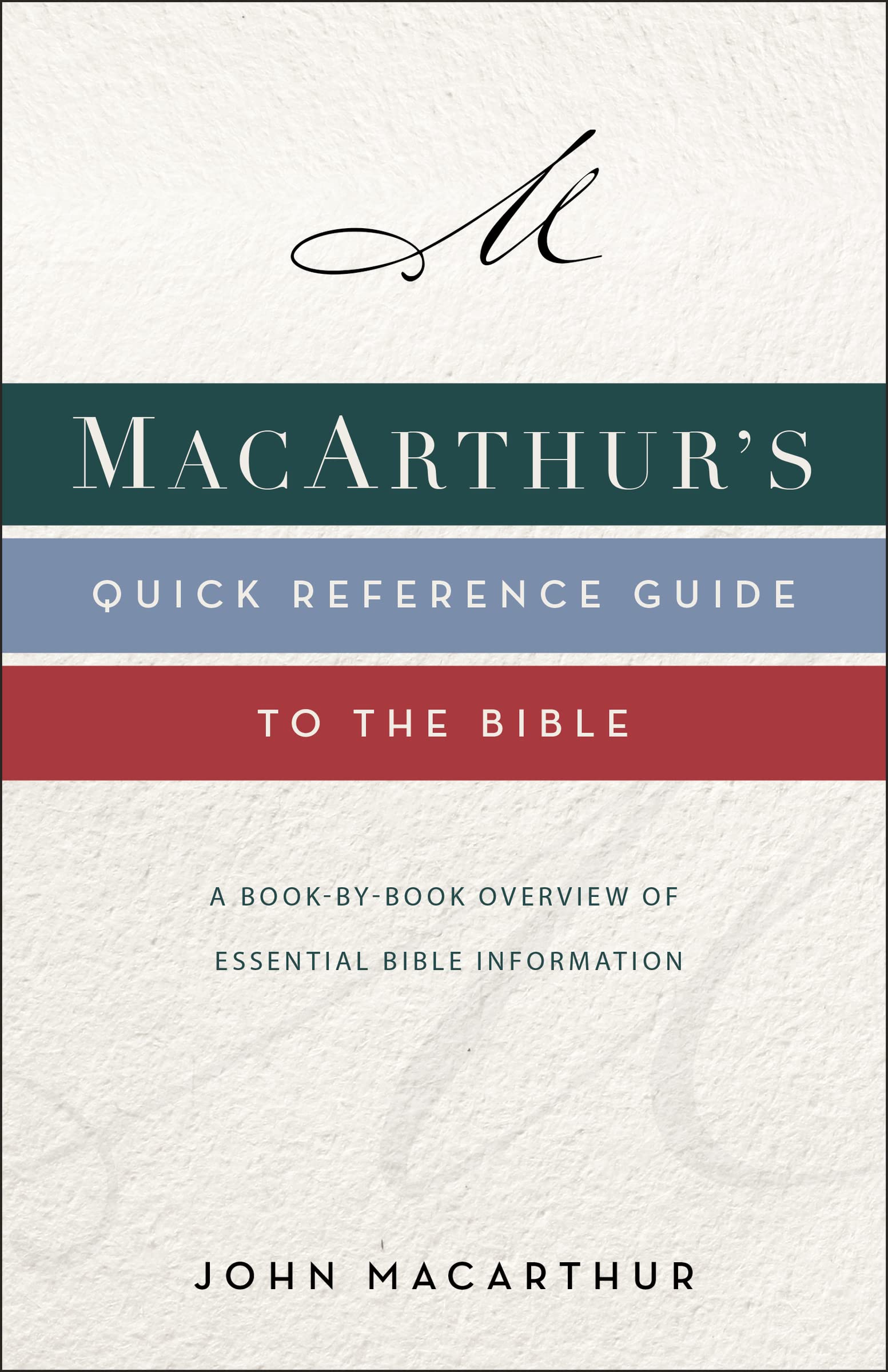 MacArthur's Quick Reference Guide to the Bible: A BookByBook Overview of Essential Bible Information,Used