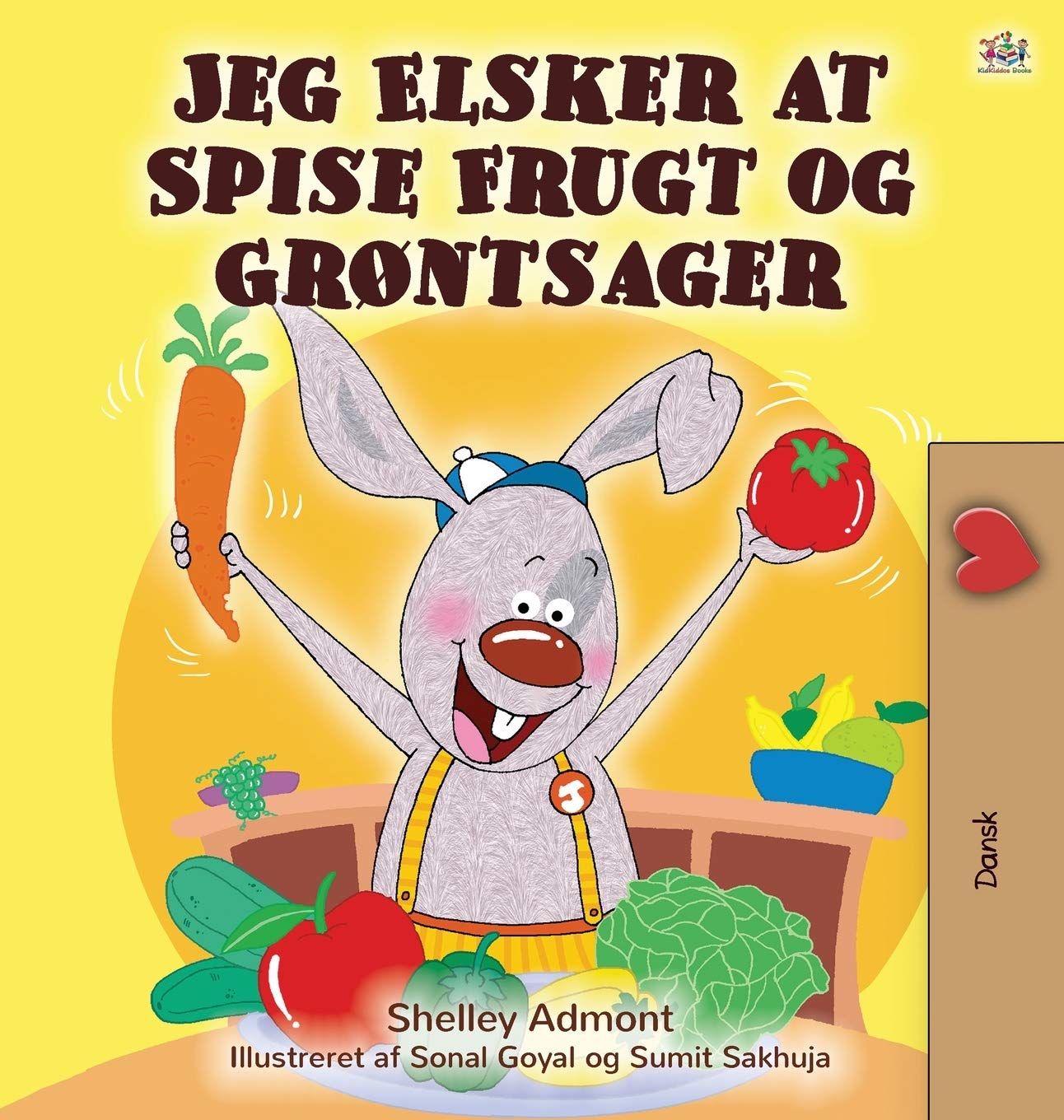I Love to Eat Fruits and Vegetables (Danish edition) (Danish Bedtime Collection),Used