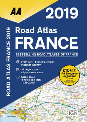 Road Atlas France 2019 SP,Used