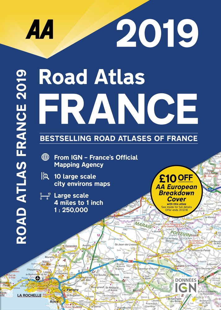 Road Atlas France 2019 SP,Used