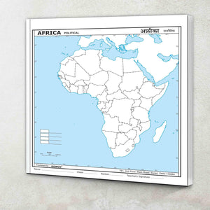 Small - 100 Africa Political Outline Map For School|Africa Political Map For Students