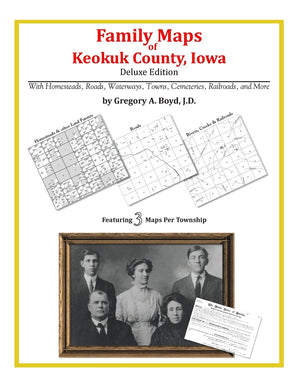Family Maps of Keokuk County, Iowa,Used