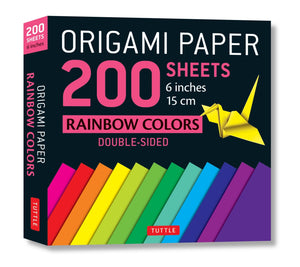 Origami Paper 200 sheets Rainbow Colors 6' (15 cm): Tuttle Origami Paper: Double Sided Origami Sheets Printed with 12 Different ,Used