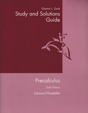 Study and Solutions Guide to Accompany Precalculus, 6th Edition,Used