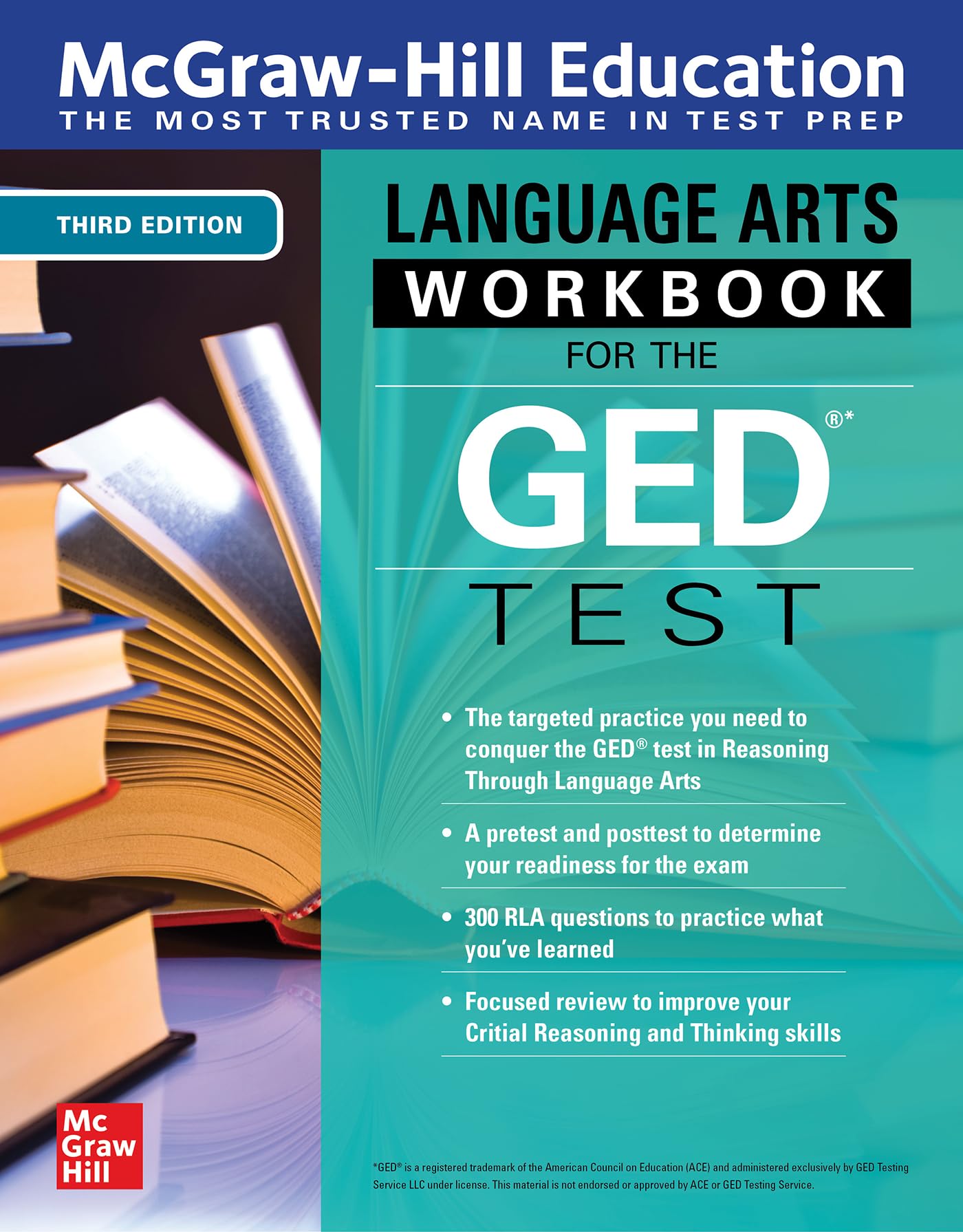 McGrawHill Education Language Arts Workbook for the GED Test, Third Edition,Used