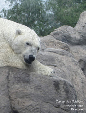 Composition Notebook 100 Graph Pages Polar Bear: 1 Subject Notebook Featuring Polar Bear Oil Portrait,Used