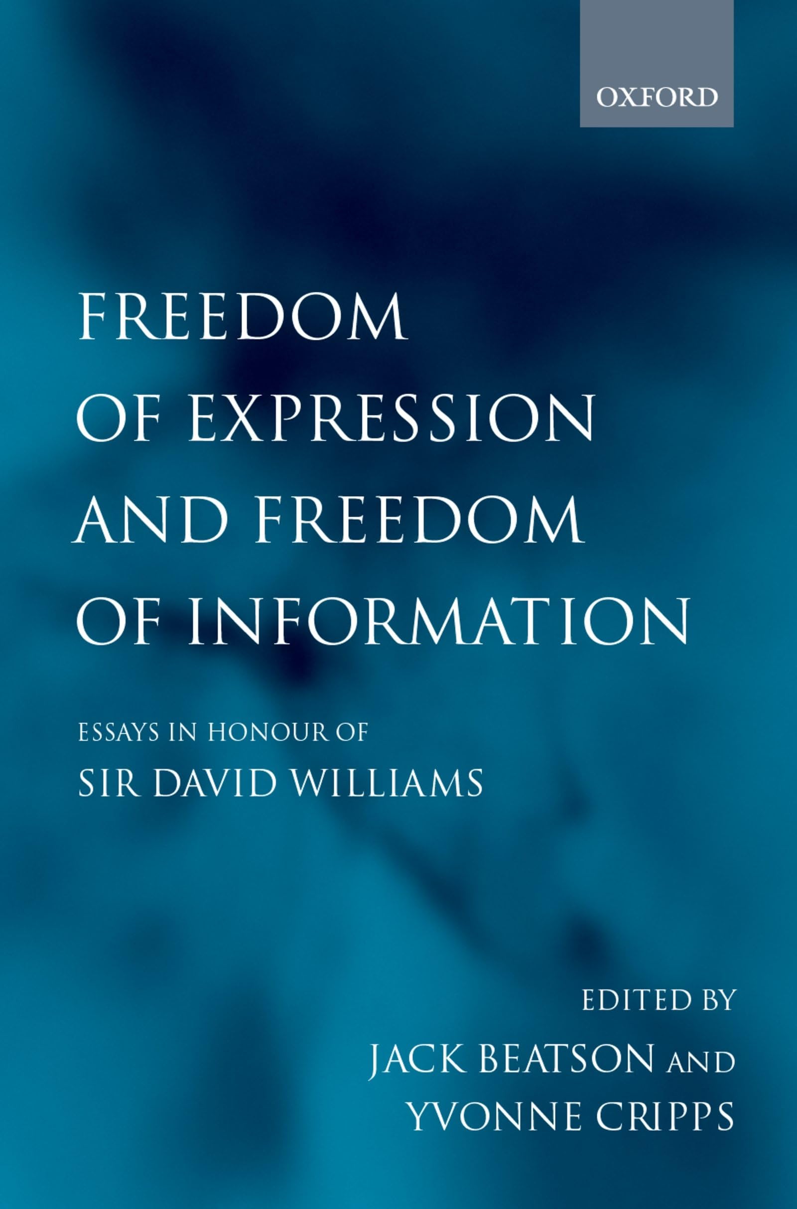 Freedom of Expression and Freedom of Information: Essays in Honour of Sir David Williams,Used
