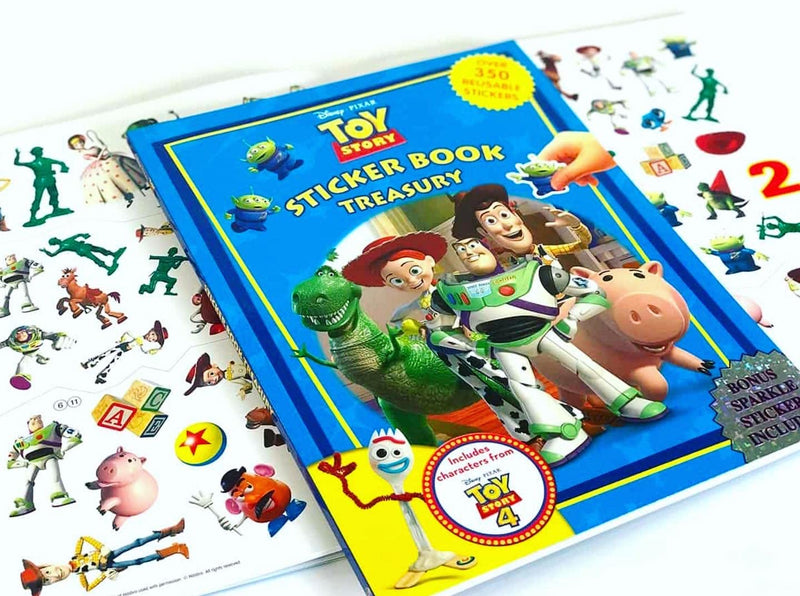 Disney / Pixar Toy Story Sticker Book Treasury  Activity Books for kids, 350 reusable stickers, 96 pages of fun,Used