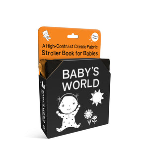 BabyS World: A HighContrast Crinkle Fabric Stroller Book For Babies (HighContrast Stroller Books)