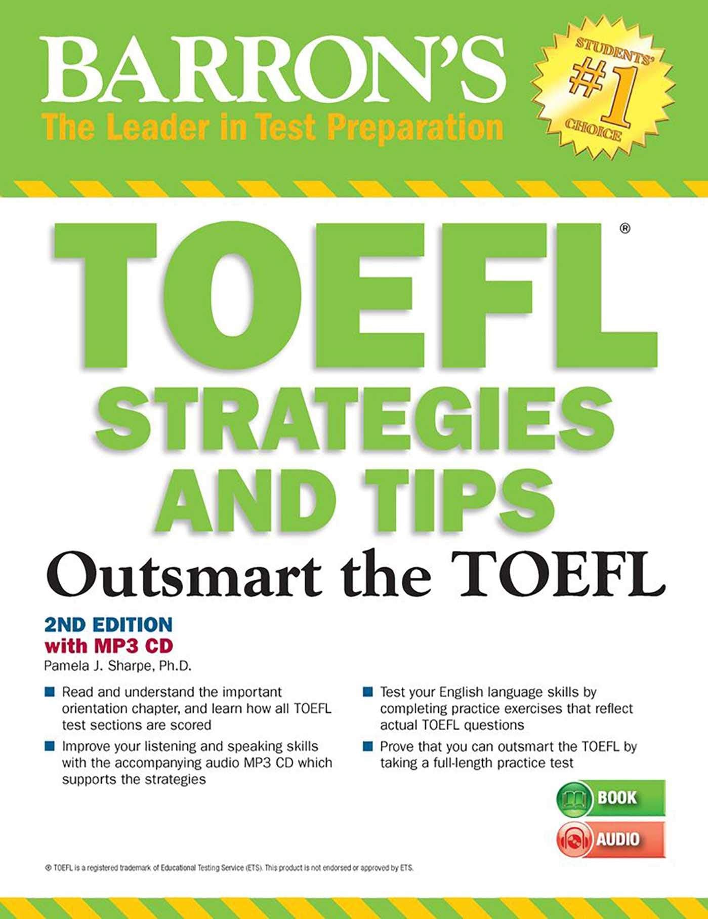 TOEFL Strategies and Tips with MP3 CDs: Outsmart the TOEFL iBT (Barron's Test Prep),Used