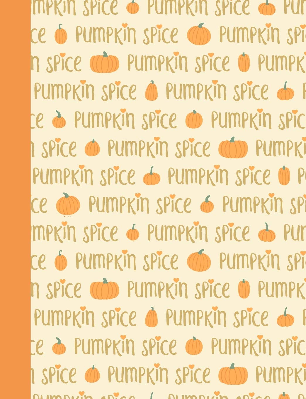 Pumpkin Spice: College Ruled Composition Notebook with Page Numbers,Used