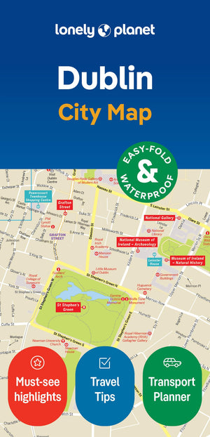 Lonely Planet Dublin City Map,New