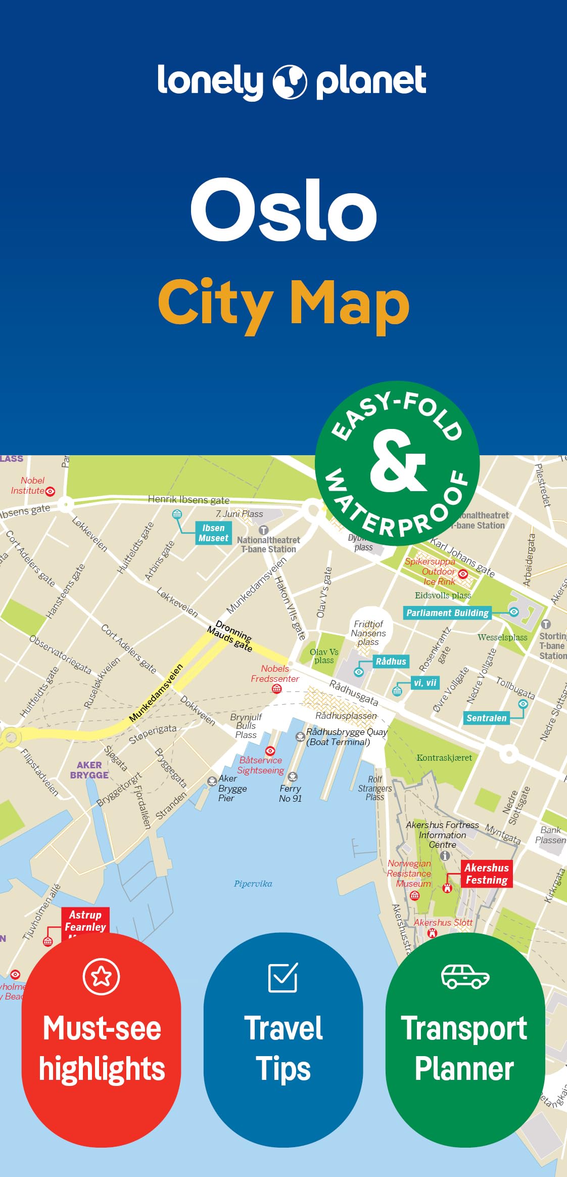 Lonely Planet Oslo City Map,New