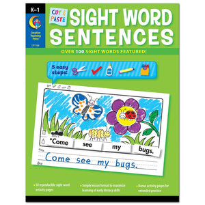 Creative Teaching Press Cut & Paste Sight Word Sentences