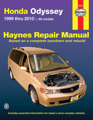 Honda Odyssey 1999 Thru 2010 Haynes Repair Manual,Used