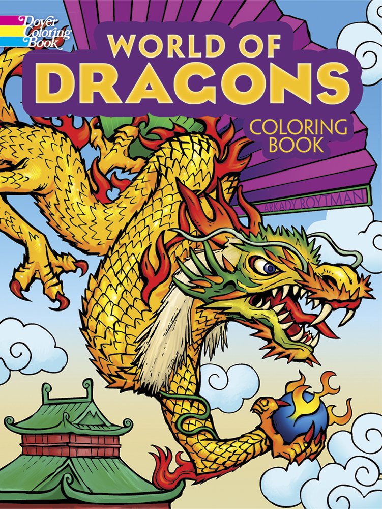 World of Dragons Coloring Book (Dover Fantasy Coloring Books),Used