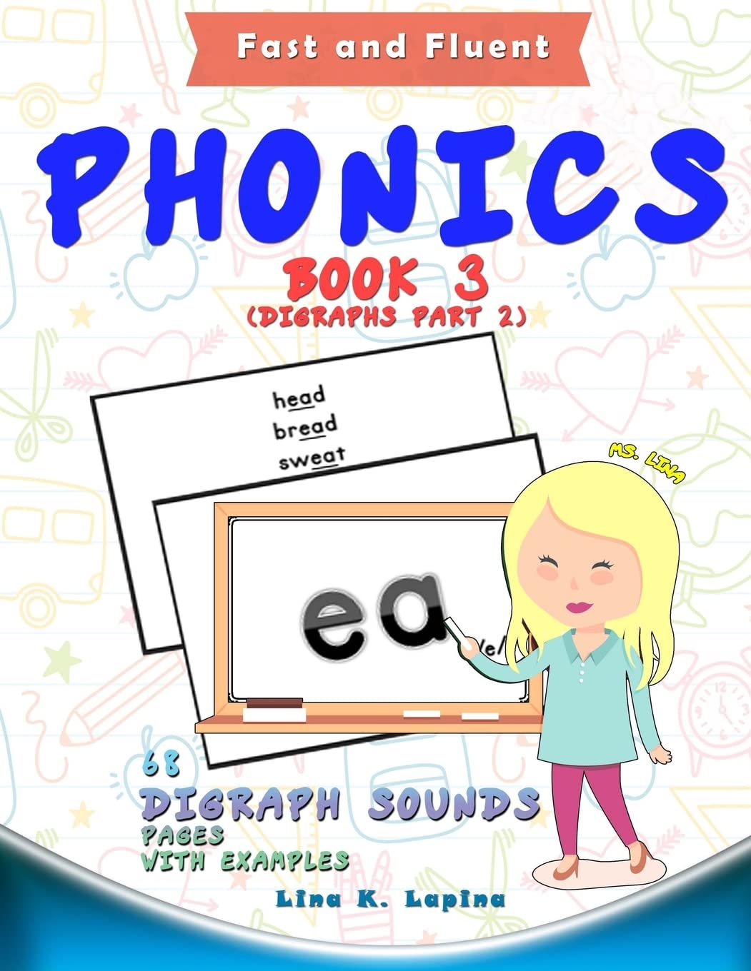 Phonics Flashcards (Digraph Sounds) Part2: 68 flash cards with examples (Fast and Fluent: Flashcards Book 1),Used