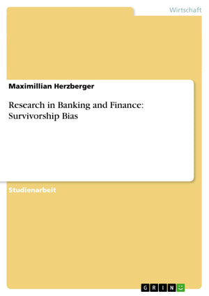 Research In Banking And Finance: Survivorship Bias (German Edition),Used
