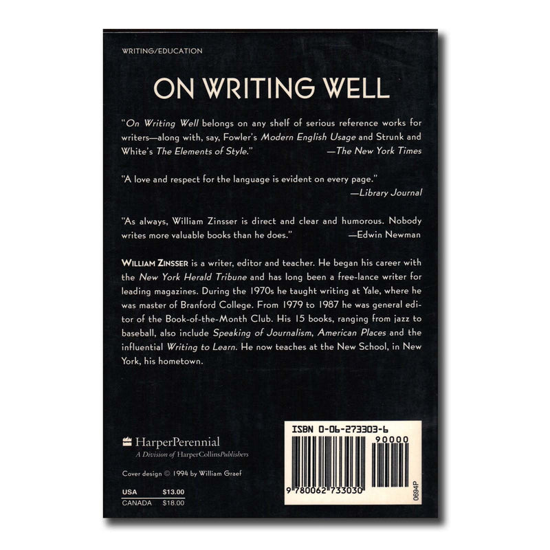 On Writing Well: AN Informal Guide to Writing Nonfiction,Used