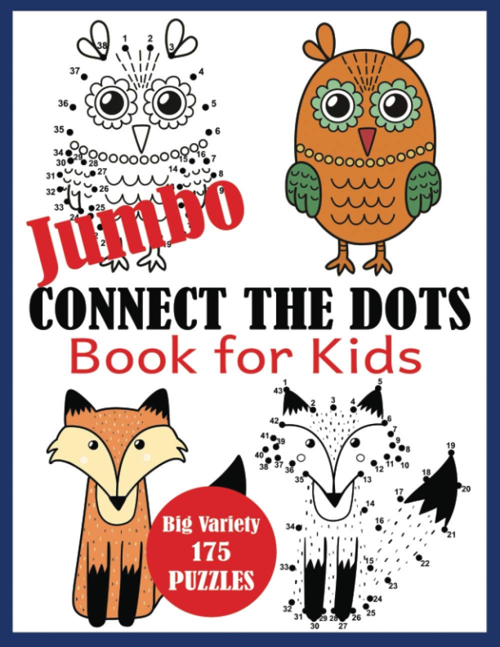 Jumbo Connect the Dots Book for Kids: Big Variety 175 Puzzles,Used