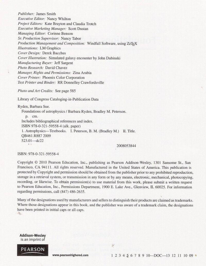 Foundations Of Astrophysics