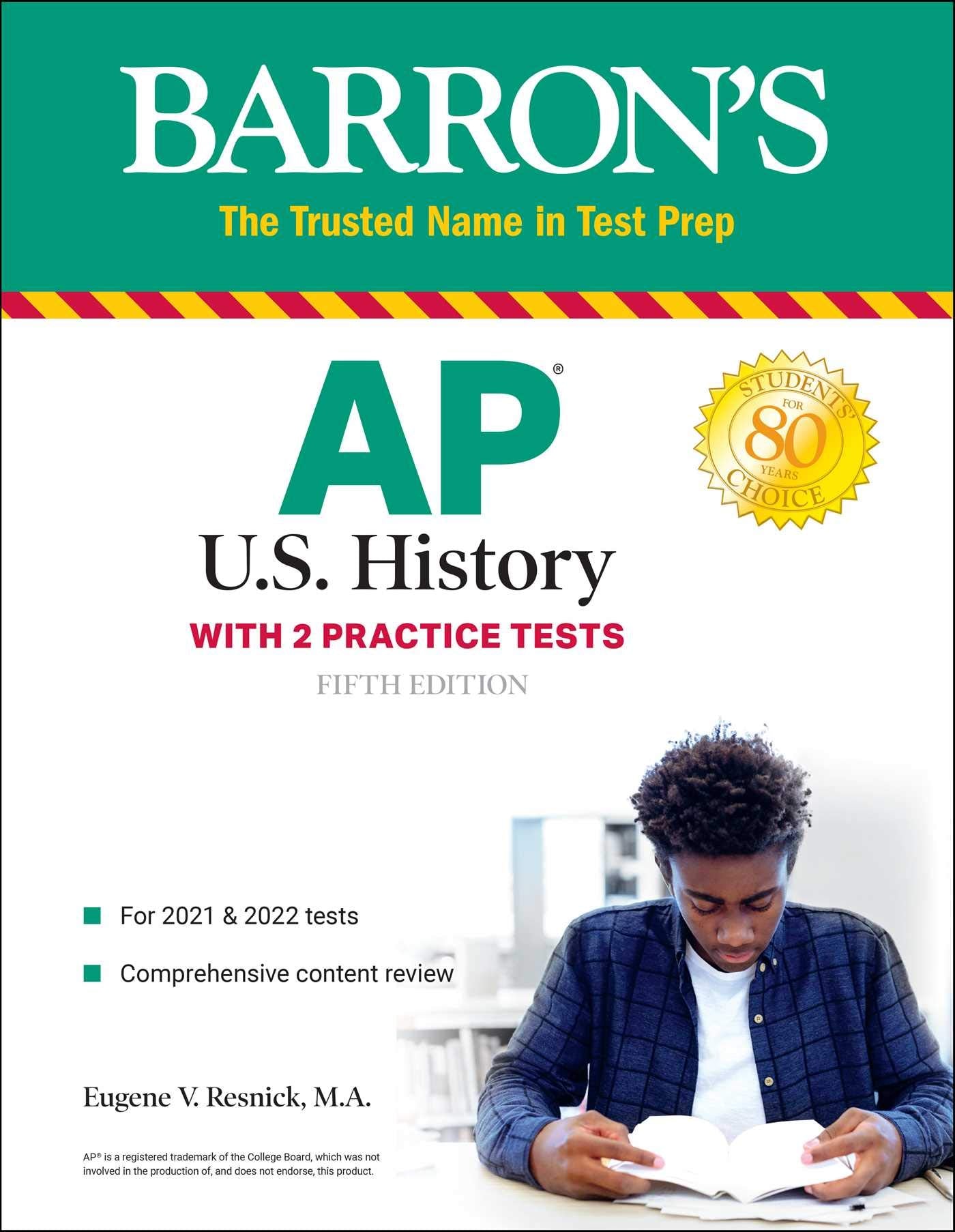 AP US History: With 2 Practice Tests (Barron's Test Prep),Used