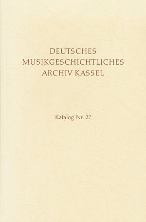 Deutsches Musikgeschichtliches Archiv Kassel. Katalog der Filmsammlung,Used