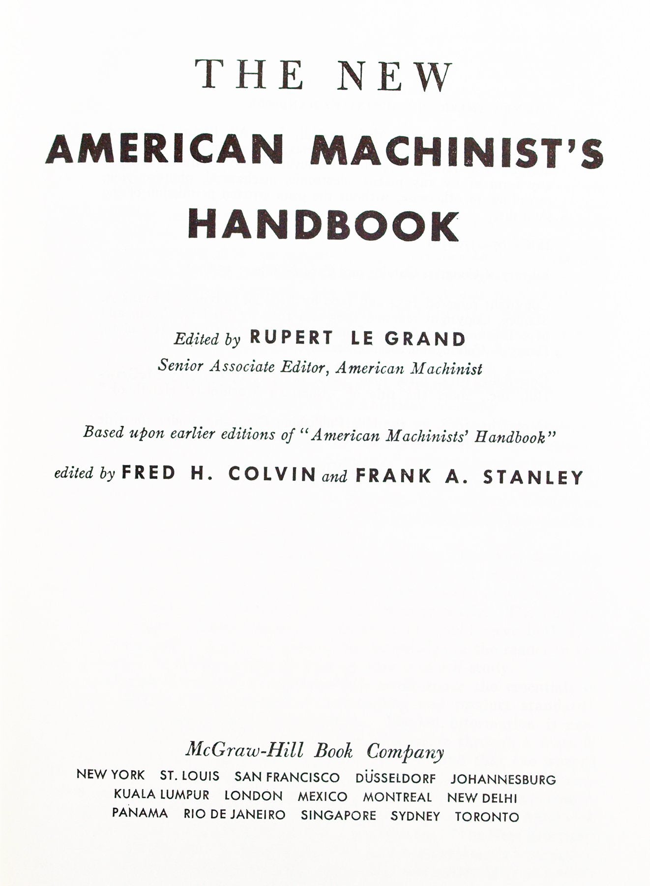 The New American Machinist'S Handbook,Used