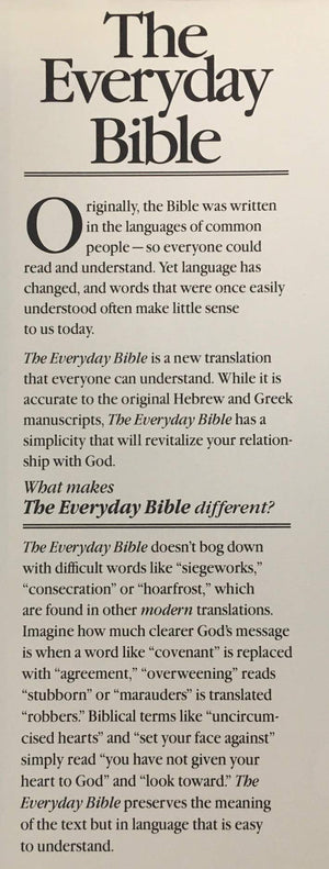 The Everyday Bible: New Century Version: Clearly Translated for Life,New
