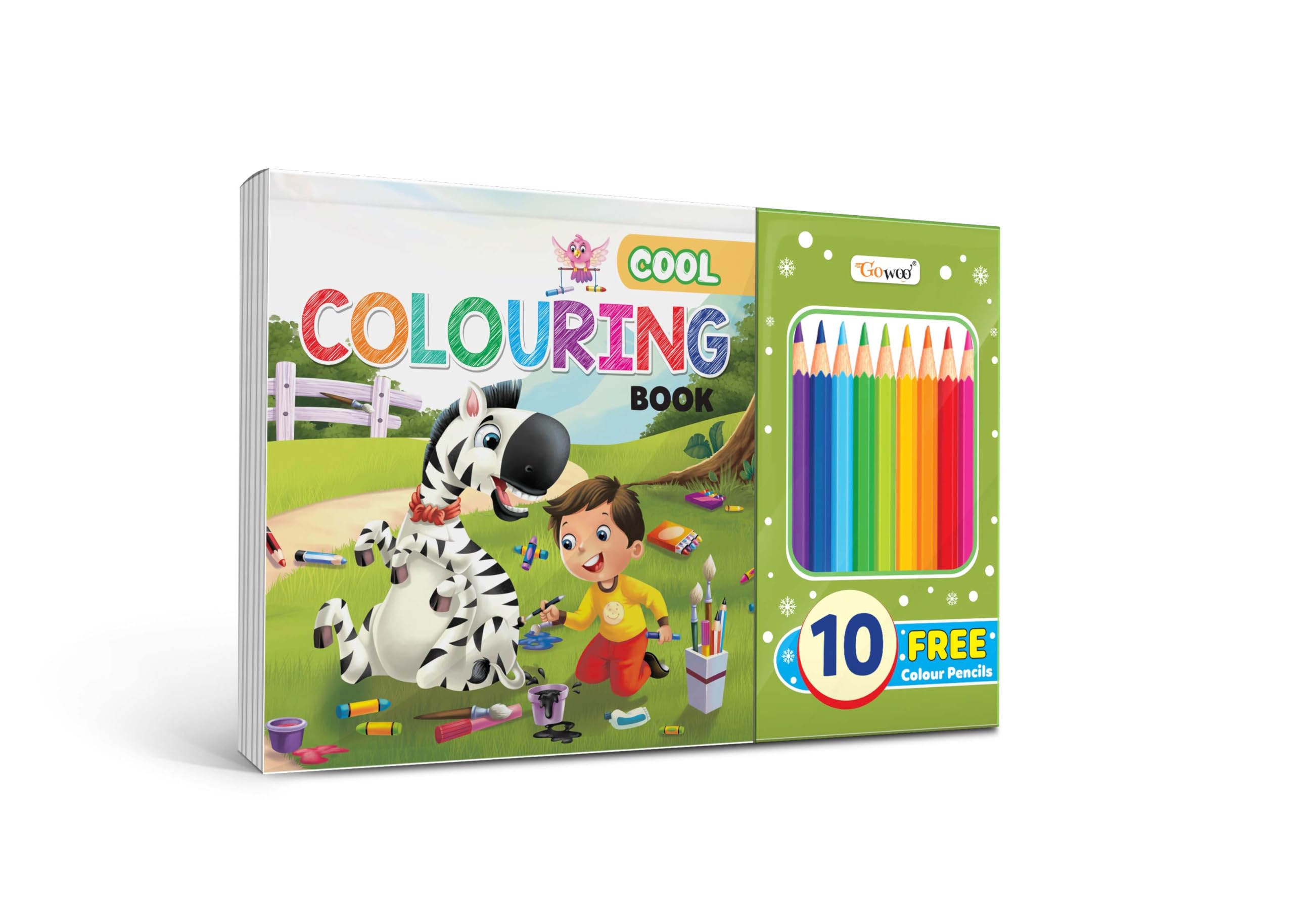 Cool Colouring Book For Kids: Coloring Book For Toddlers, Colorful Learning Book For Kids, Fun-Filled Colouring Book With 10 Free Pencil Colours For Ages (3-12).
