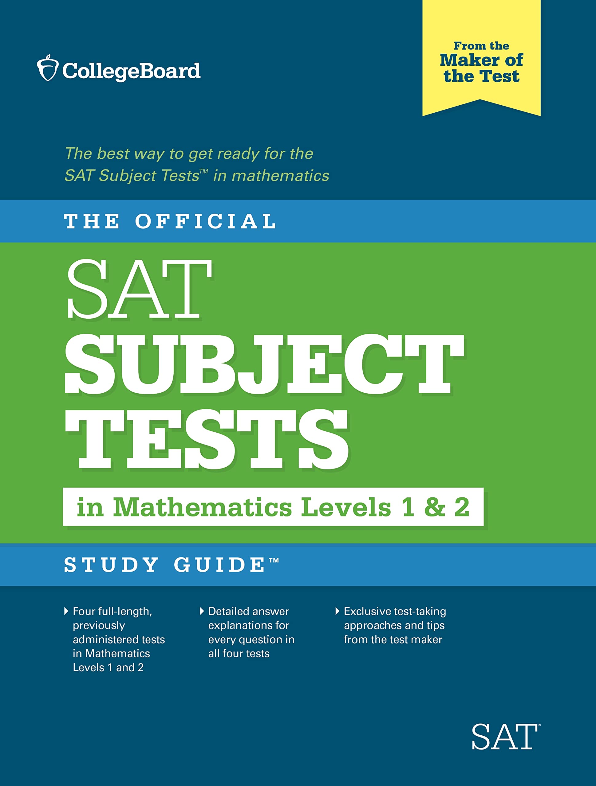 The Official SAT Subject Tests in Mathematics Levels 1 & 2 Study Guide,Used