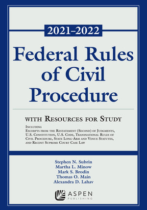 Federal Rules of Civil Procedure: with Resources for Study (Supplements),Used