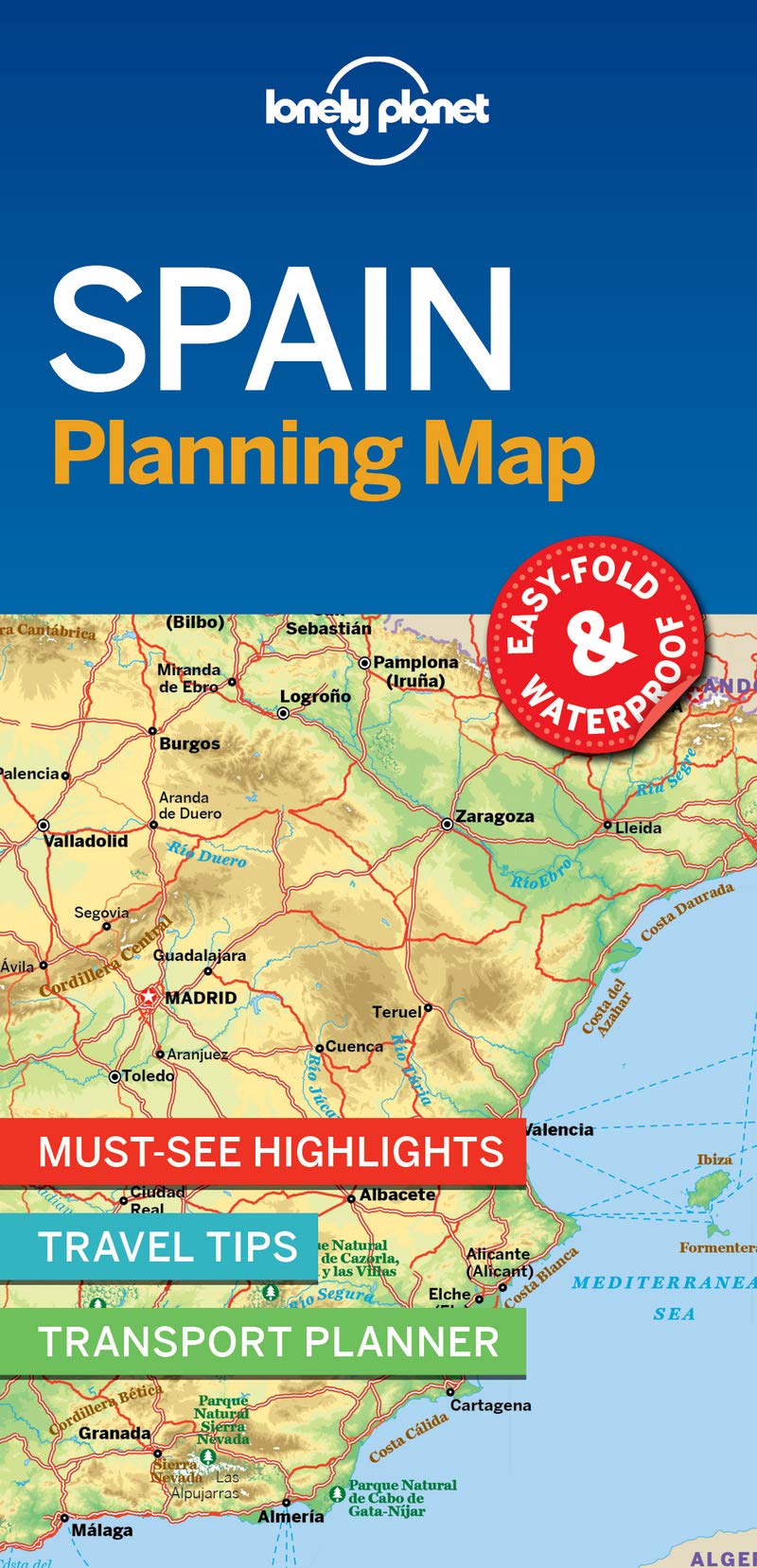 Lonely Planet Spain Planning Map,Used