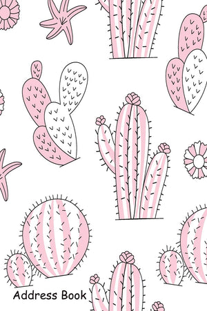 Address Book: For Contacts, Addresses, Phone, Email, Note,Emergency Contacts,Alphabetical Index With Pink Cute Cactus Plant Patt,Used