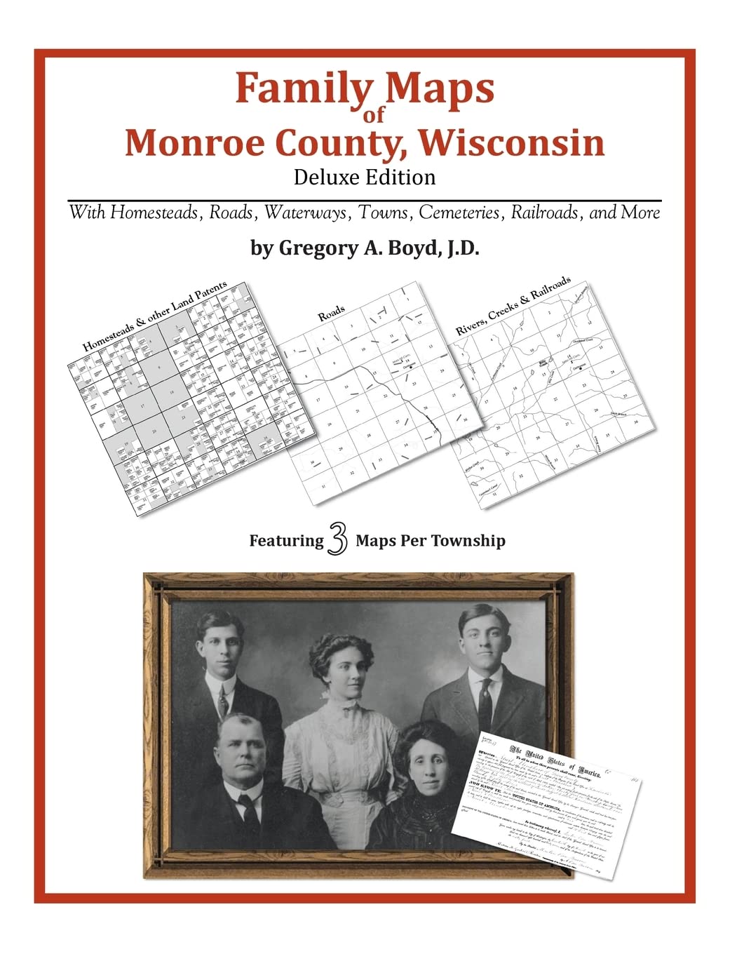 Family Maps of Monroe County, Wisconsin,Used