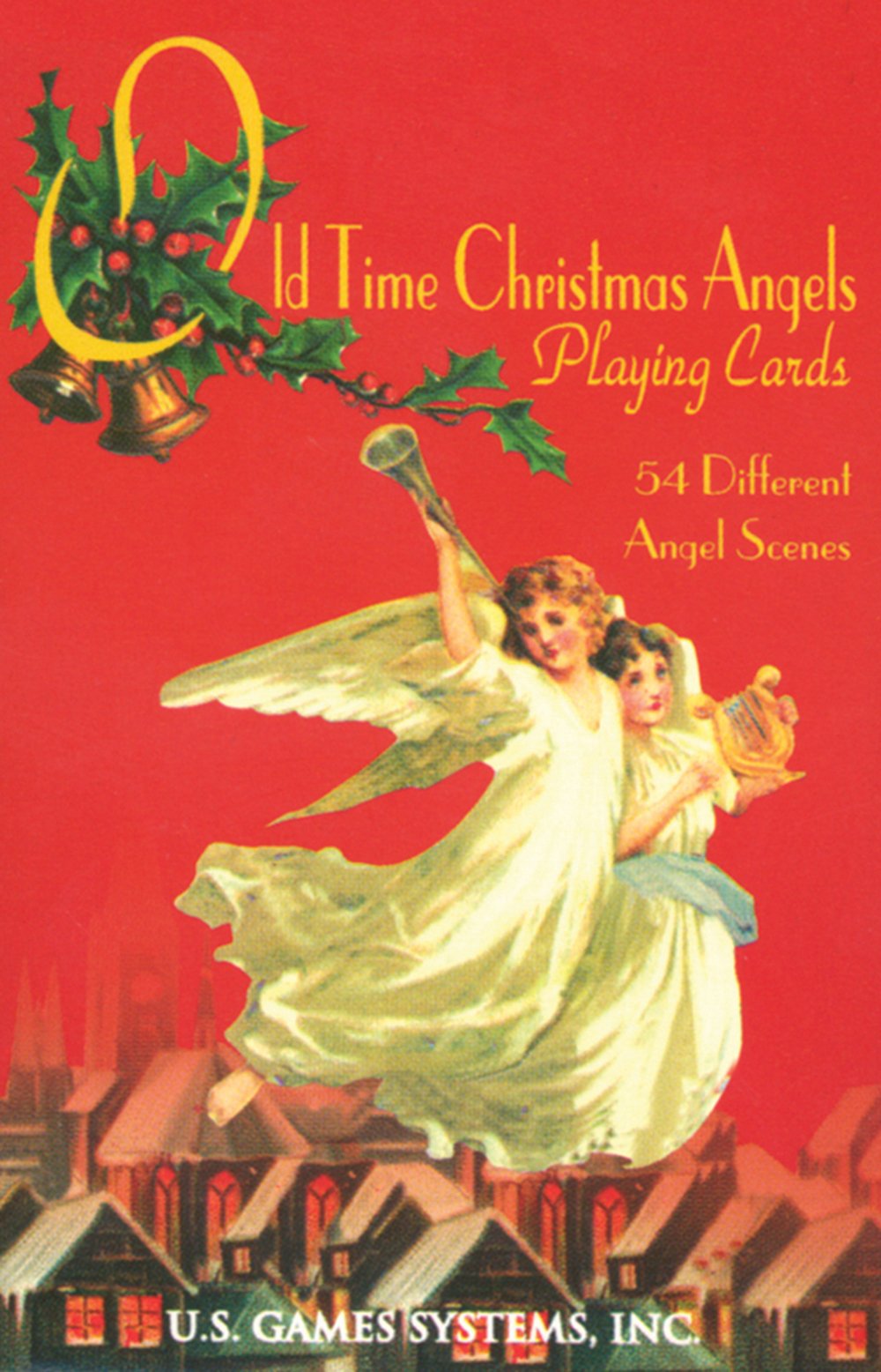 Old Time Christmas Angel Playing Cards,Used