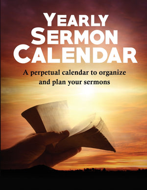 Yearly Sermon Calendar: A perpetual calendar to organize and plan your sermons,Used