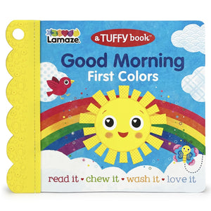 Tuffy Good Morning First Color Book  Washable, Chewable, Unrippable Pages With Hole For Stroller Or Toy Ring, Teether Tough (A ,Used