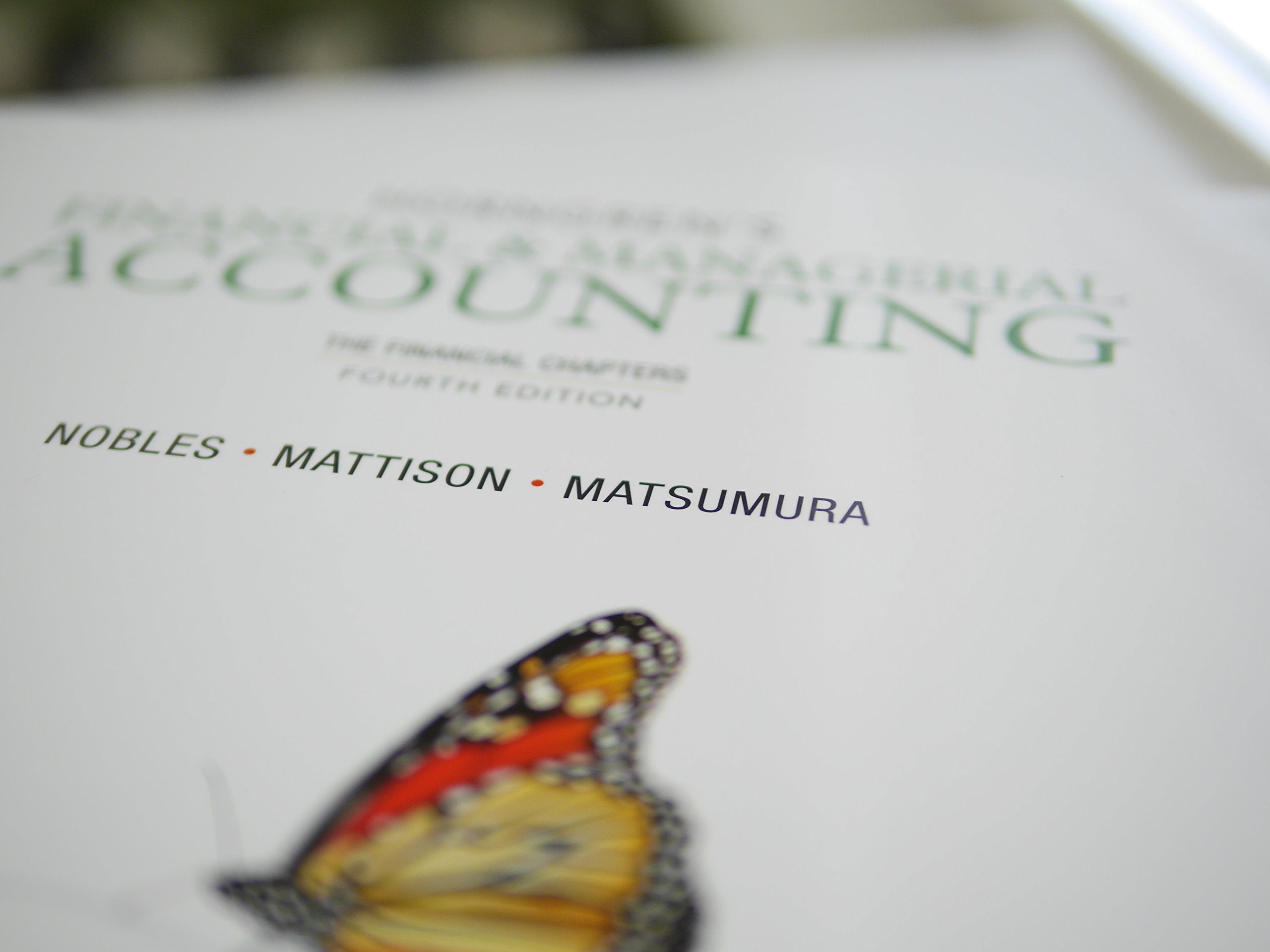 Horngren's Financial & Managerial Accounting: The Financial Chapters (4th Edition),Used