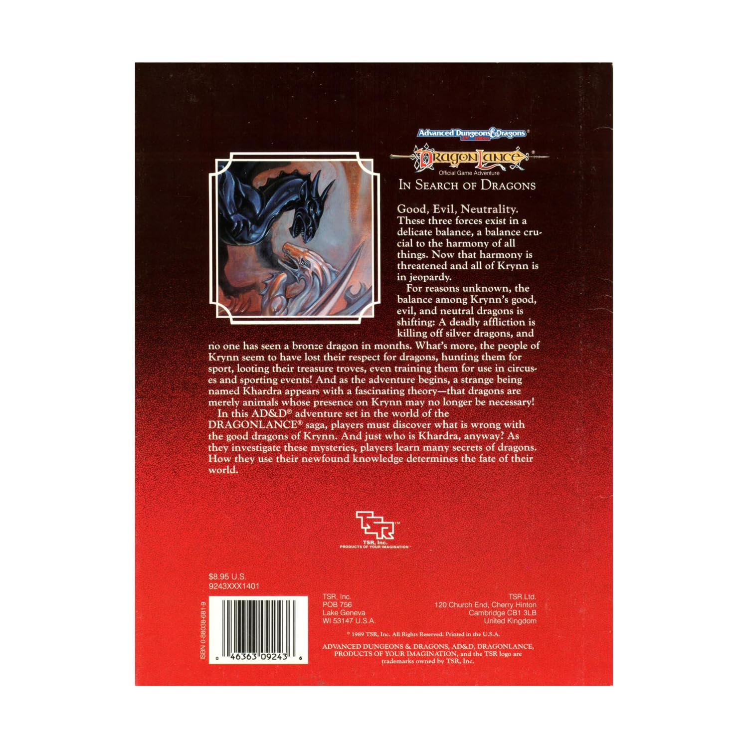 In Search Of Dragons (Ad&D/Dragonlance Module Dle1)