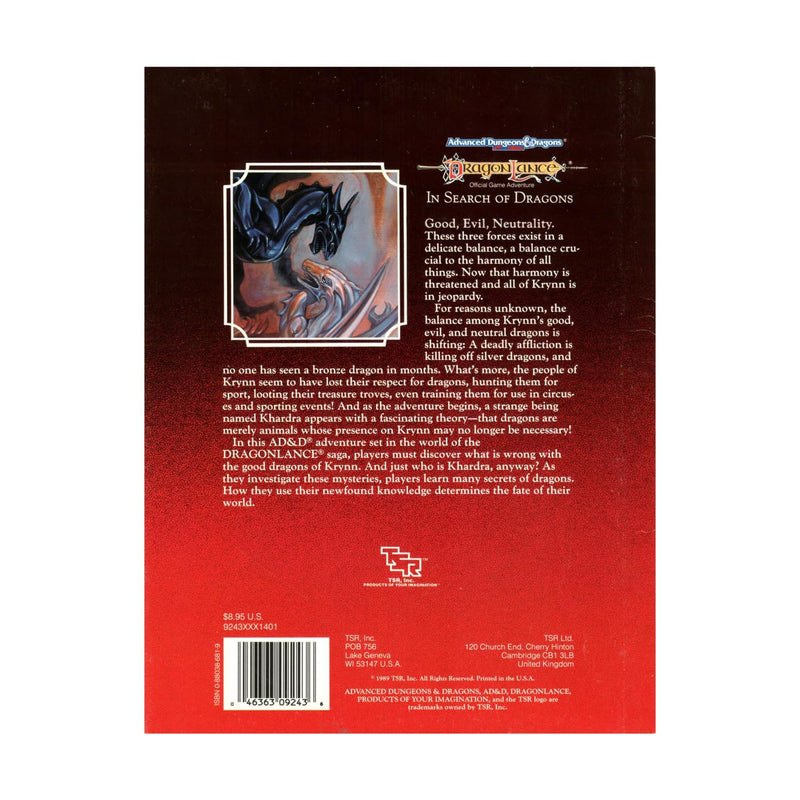 In Search Of Dragons (Ad&D/Dragonlance Module Dle1)