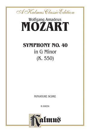 Symphony No. 40 in G Minor, K. 550: Miniature Score (Kalmus Edition),Used