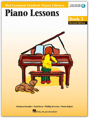 Piano Lessons Book 3  Hal Leonard Student Piano Library Book/Online Audio (Hal Leonard Student Piano Library (Songbooks)),Used