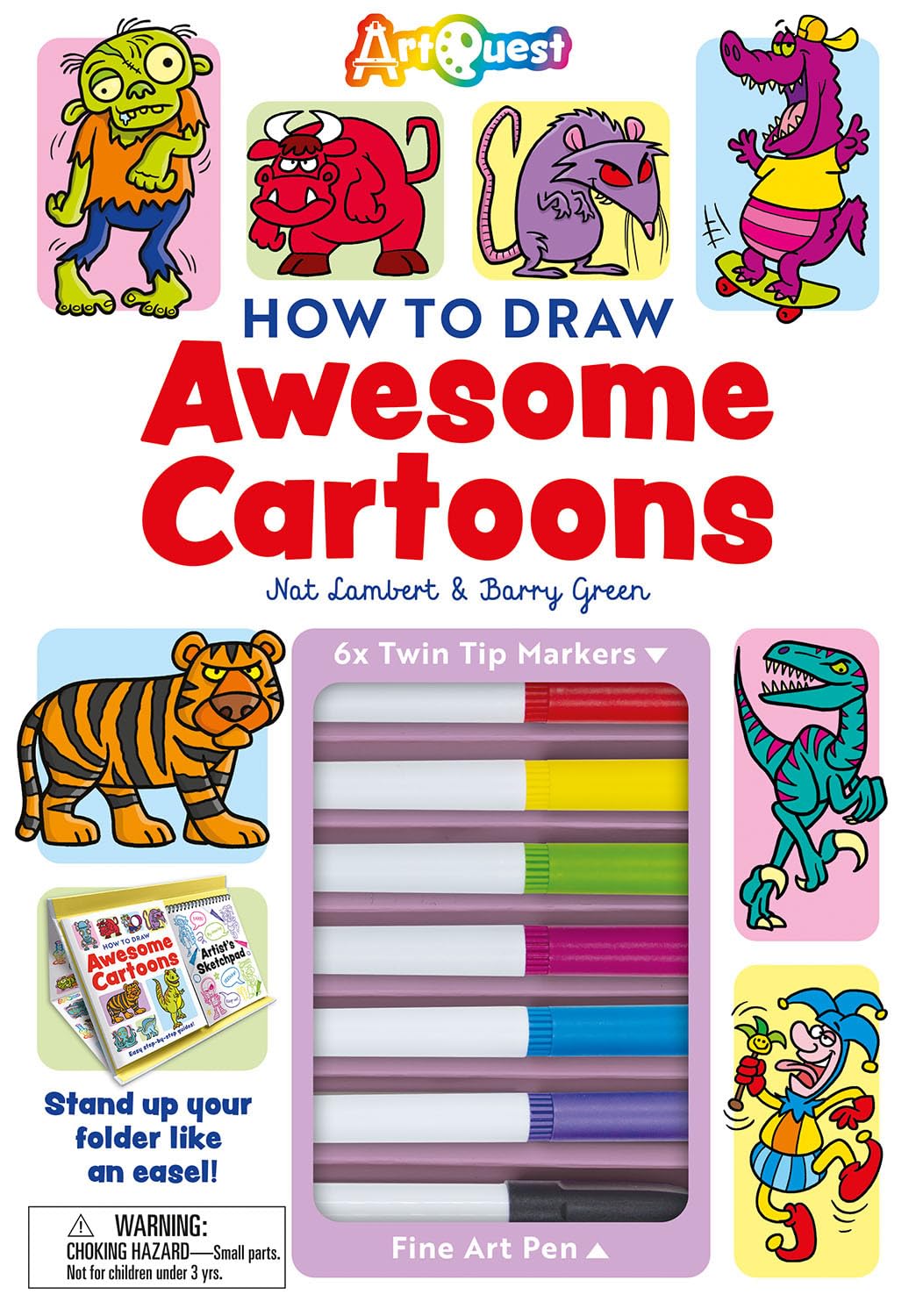 How To Draw Awesome Cartoons (Art Studio Kits)