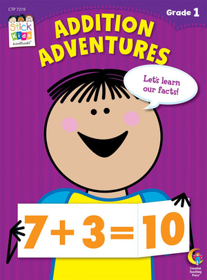 Addition Adventures Stick Kids Workbook, Grade 1,Used