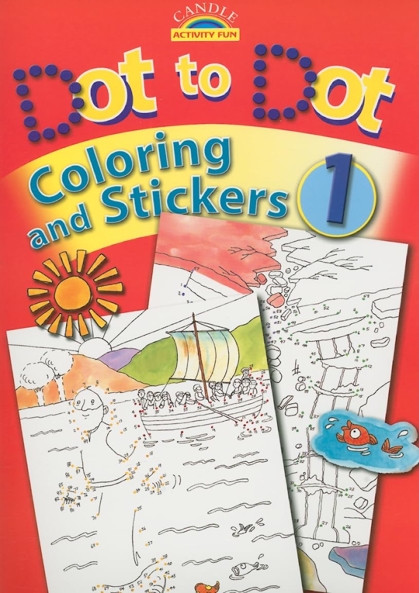 Dot To Dot Coloring And Stickers (Candle Activity Fun),Used
