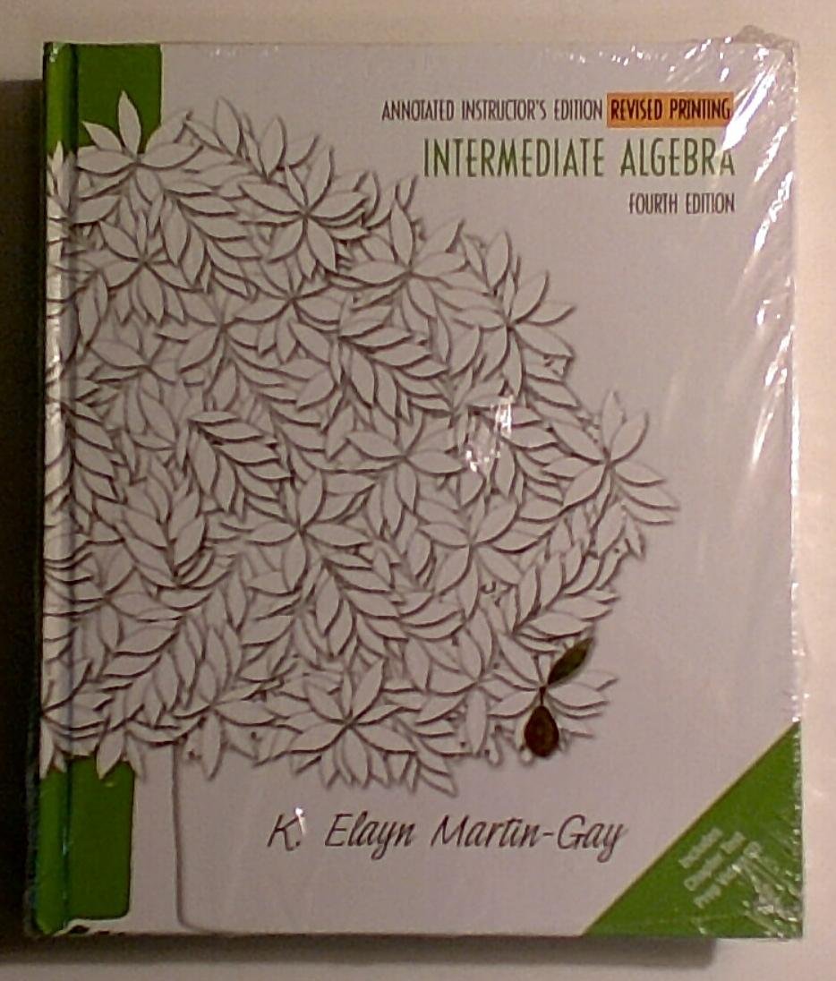 Intermediate Algebra, Annotated Instructor's Edition, 4th Edition,Used