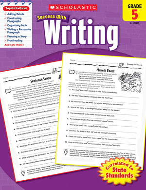 Scholastic Success With Writing: Grade 5 Workbook