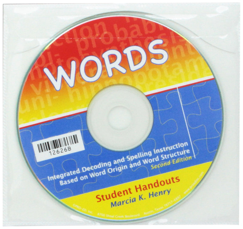 Words: Integrated Decoding and Spelling Instruction Based on Word Origin and Word Structure Kit,Used