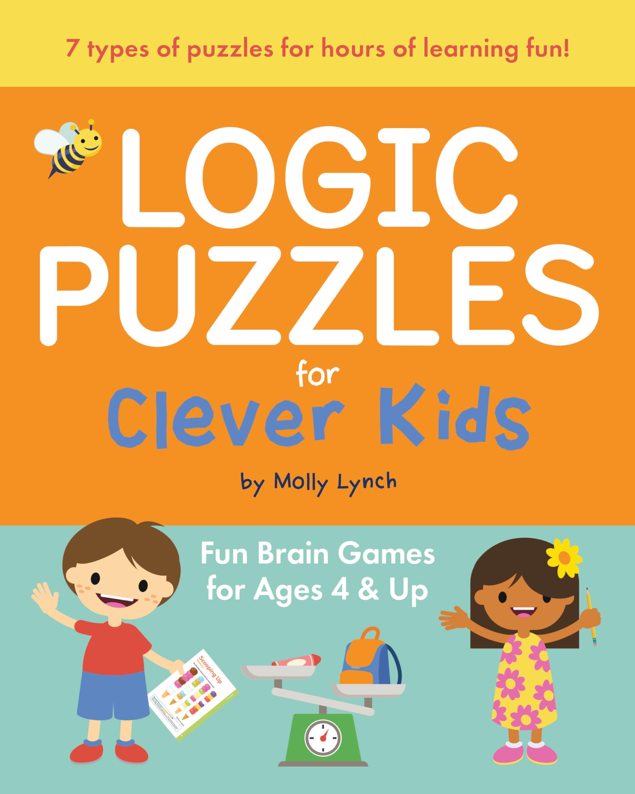 Logic Puzzles for Clever Kids: Fun brain games for ages 4 & up,Used